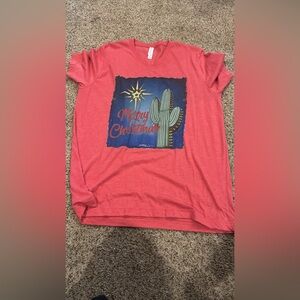 Bella Canvas Red Christmas Cactus Tee